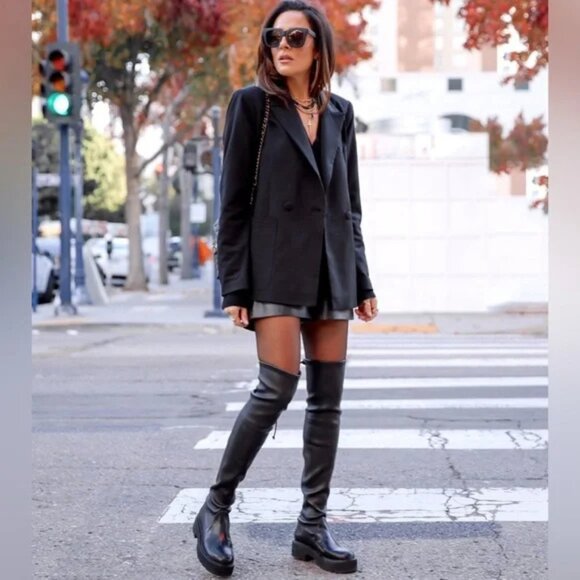 STUART WEITZMAN "Lowland Ultra Lift" Over The Knee Leather Boots | US 8.5 | $995 - Picture 2 of 9